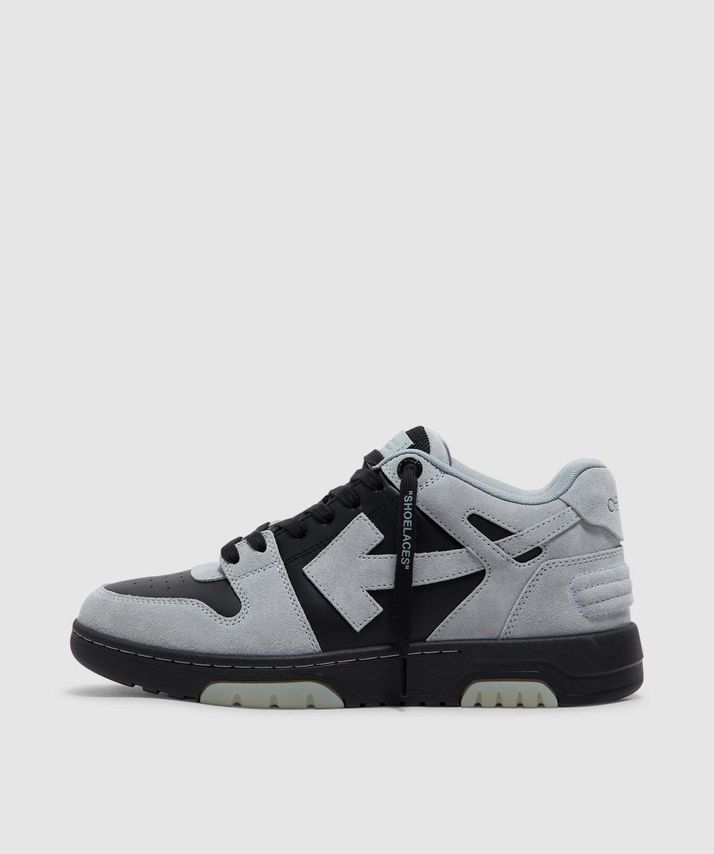 Off White C/o Virgil Abloh Off White Co Virgil Abloh Out Of Office Suede Trainer In Grey/black