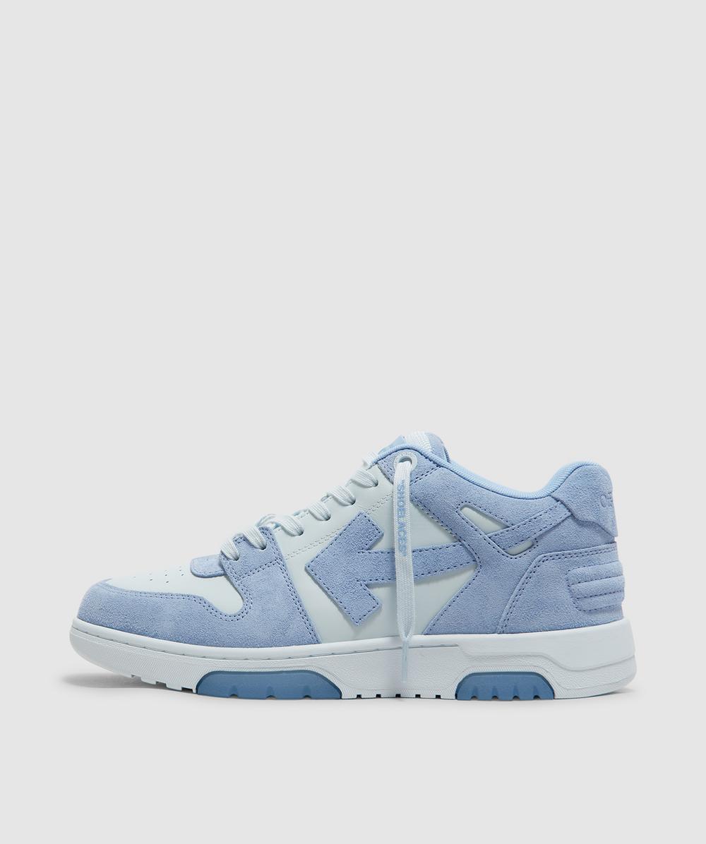 Off White C/o Virgil Abloh Off White Co Virgil Abloh Out Of Office Suede Trainer In Dusty Blue/ice