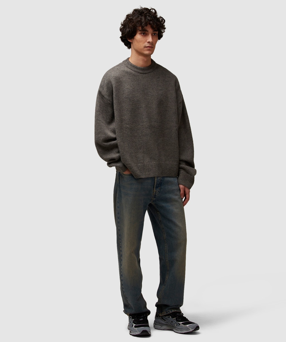 MKI MIYUKI ZOKU Mohair blend knit sweatshirt | BROWN MARL | SEVENSTORE