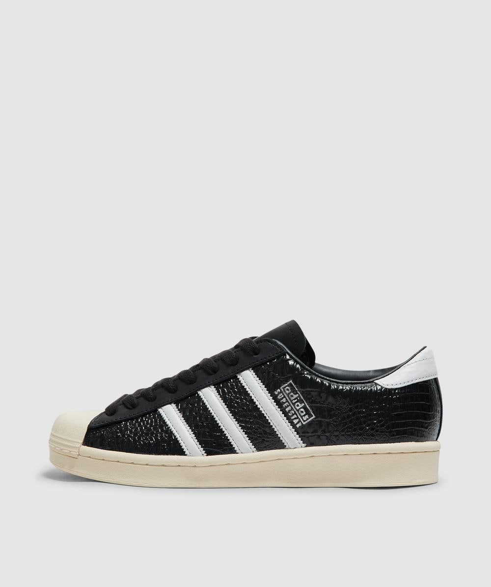 Adidas Originals Adidas Superstar Vintage Trainer In Core Black/ftwr White/cream White
