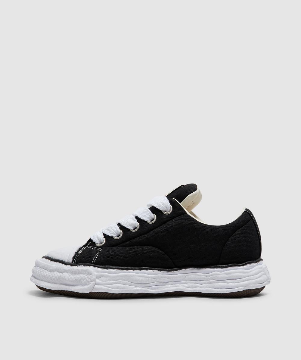 Miharayasuhiro Peterson 23 Original Sole Padded Canvas Low-top Sneaker In Black