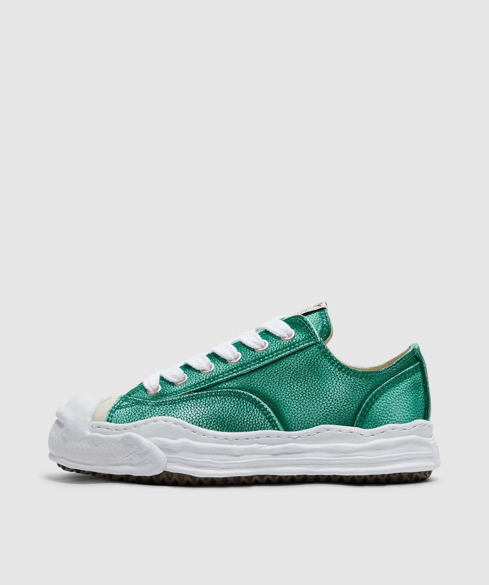 Maison Mihara Yasuhiro Hank Low Brushed Shrink Leather Sneaker (Green - 45) - Size 45, Unisex