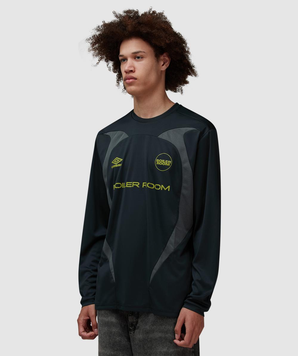 Boiler Room × Umbro Football Blue Boiler Room x Umbro Long Sleeve Football Tee - Boiler