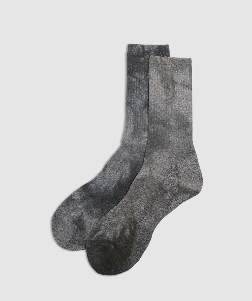 Anonymous Ism Uneven Dyed Sports Sock (M. Grey - L) - Size L, Unisex