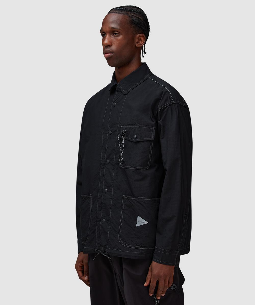 And Wander Cordura shirt jacket | BLACK | SEVENSTORE