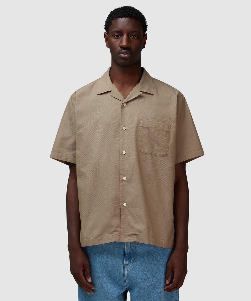 Nanamica Panama Shirt (Beige - S) - Size S, Male