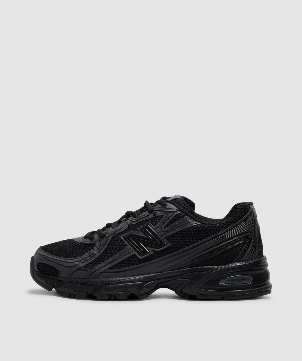 New Balance Mens Black Mono 740 V2 Branded Mesh Low-top Trainers In Black/black/black