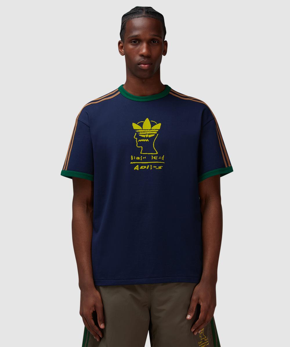 【ブランドコラボ】BRAIN DEAD × ADIDAS/ロゴ Tシャツ Brain Dead x Adidas Logo Lockup T-shirt - Navy