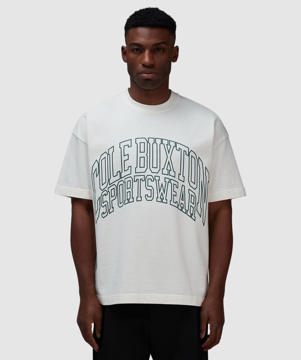 Cole Buxton Sportswear Arc T-Shirt (Vintage White - M) - Size M, Unisex