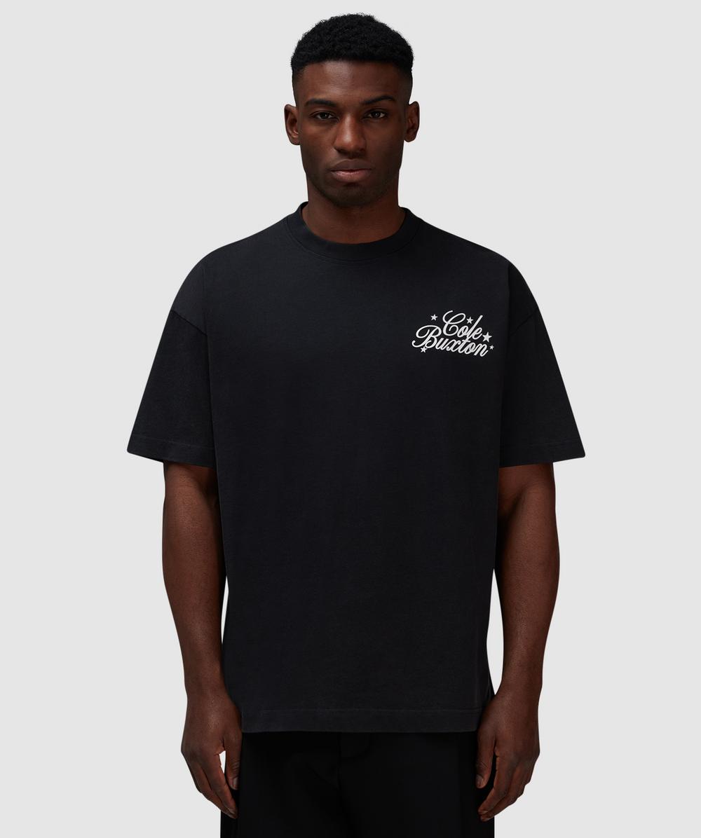 Cole Buxton Stars Serif T-Shirt (Vintage Black - S) - Size S, Unisex