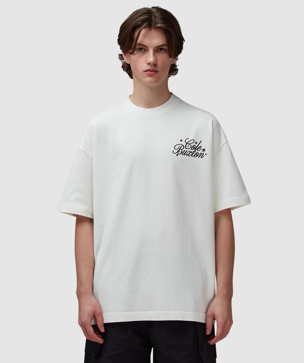 Cole Buxton Stars Serif T-shirt In White