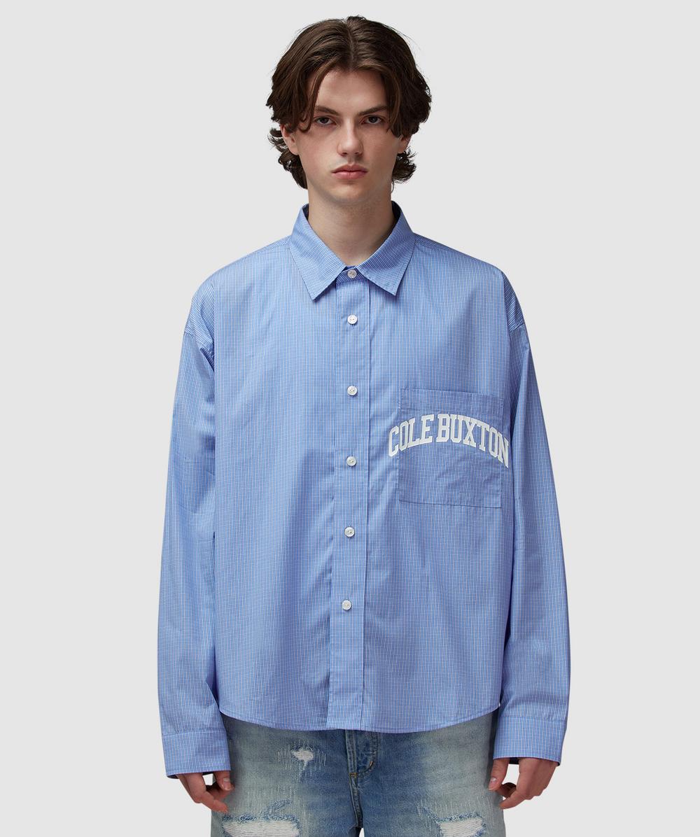 Cole Buxton Pyjama Shirt (Blue - M) - Size M, Male