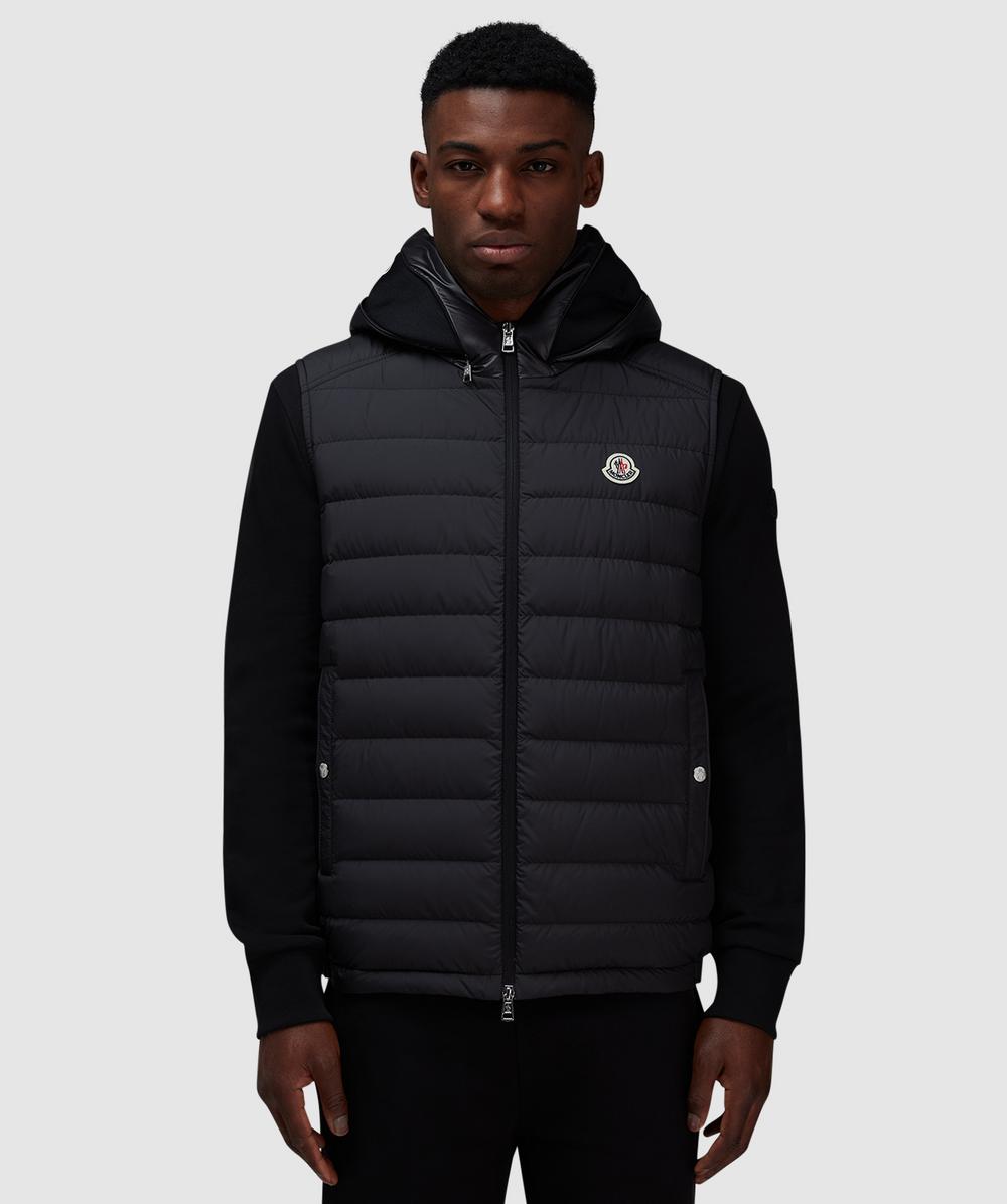 Moncler Bourget Hooded Down Vest (Black - 5) - Size 5, Male