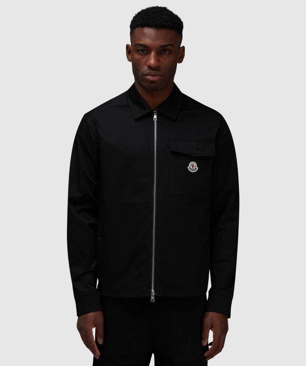 Moncler Canvas Zipped Shirt (Black - Xl) - Size XL, Male