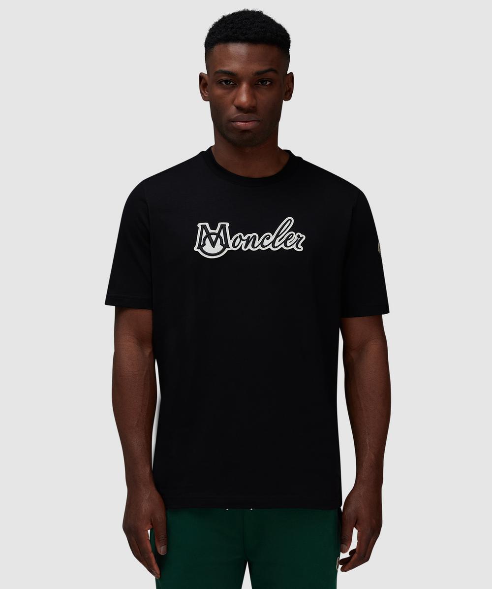 Moncler Italic Logo T-Shirt (Black - S) - Size S, Unisex