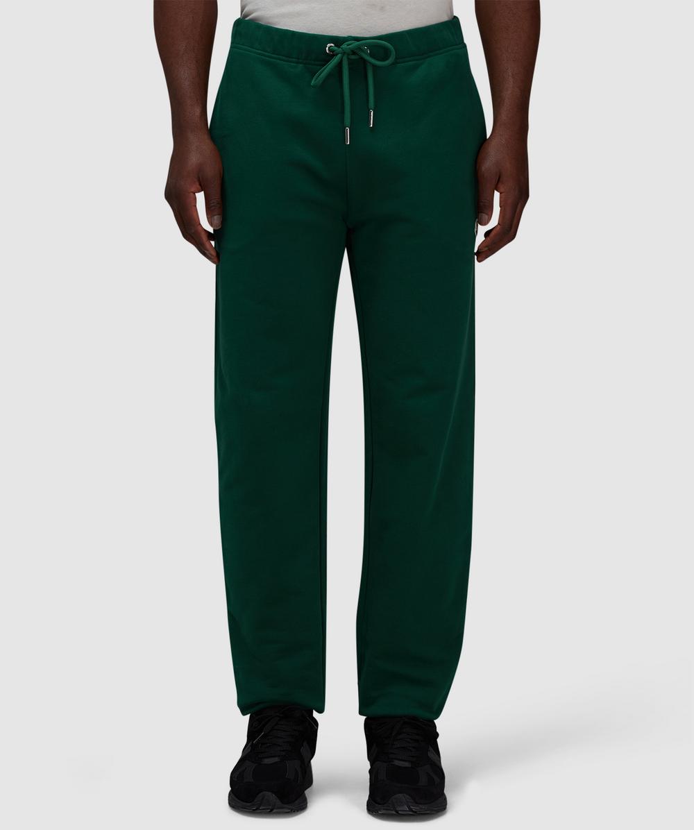 Moncler Logo-patch Cotton Track Pants In Green