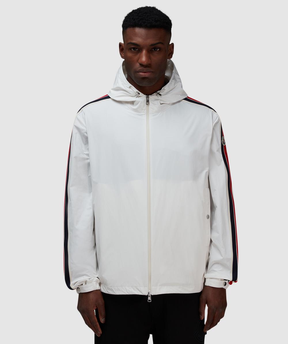 Moncler Snap Button Cuffs Hooded Jacket In White