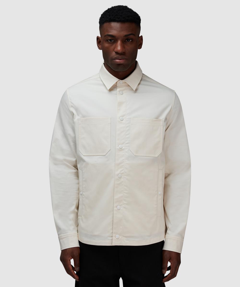 Moncler Double Pocket Overshirt (White - Xl) - Size XL, Male