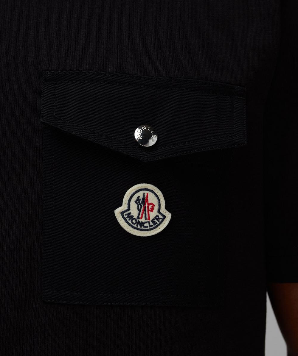 Moncler Front pocket logo t-shirt | BLACK | SEVENSTORE