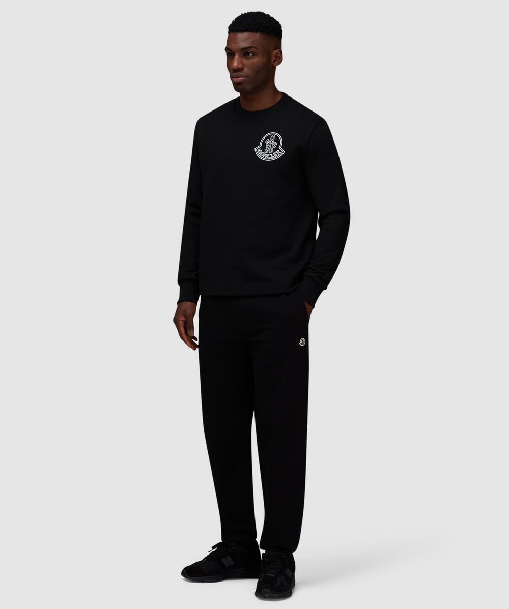 Moncler Large logo sweatshirt | BLACK | SEVENSTORE