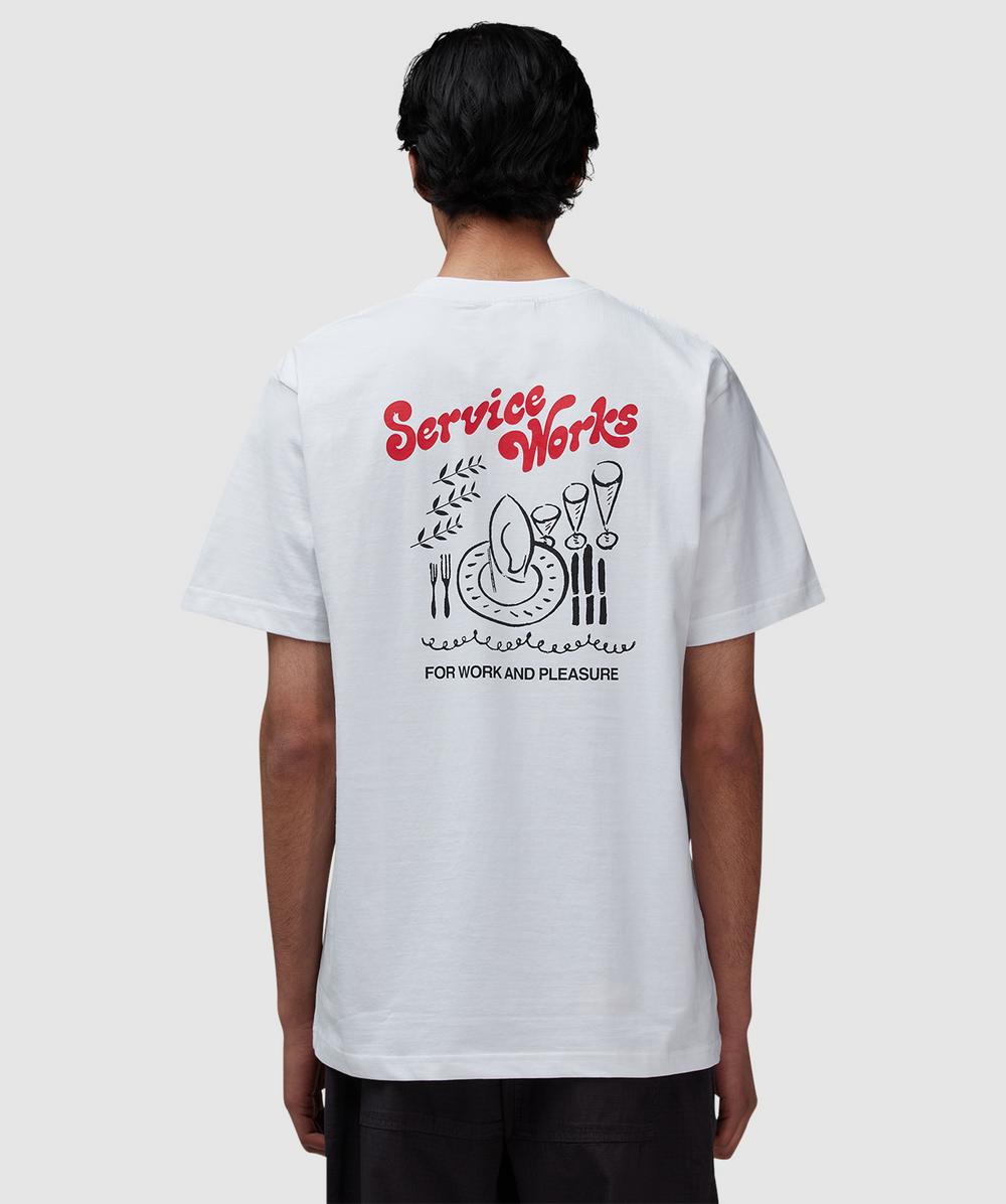 Service Works Work And Pleasure T-shirt In White