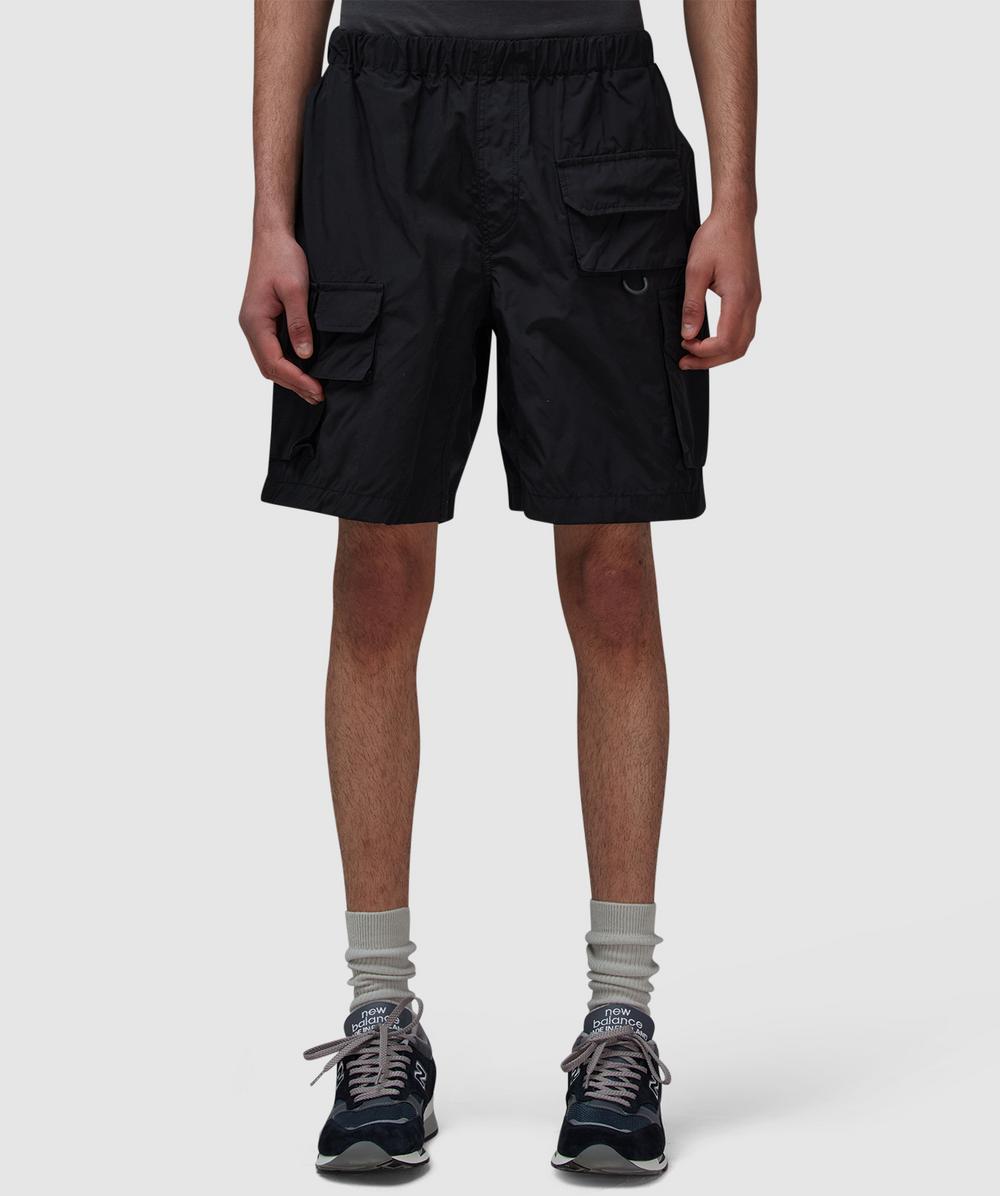 Frizmworks Nyco Straight-leg Nylon And Cotton-blend Cargo Shorts In Black