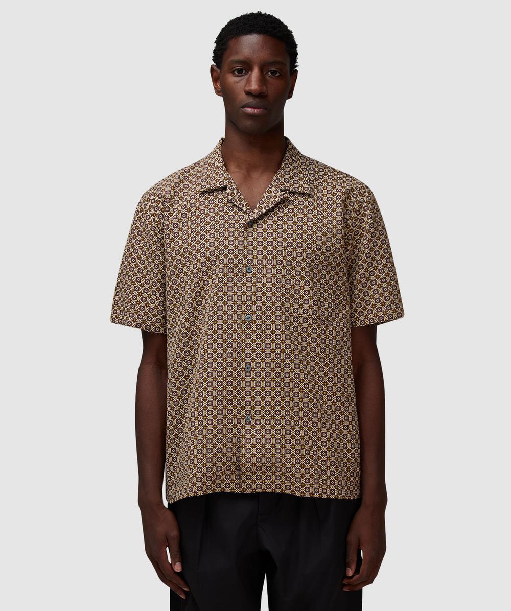 Universal Works Road Shirt (Brown - S) - Size S, Male