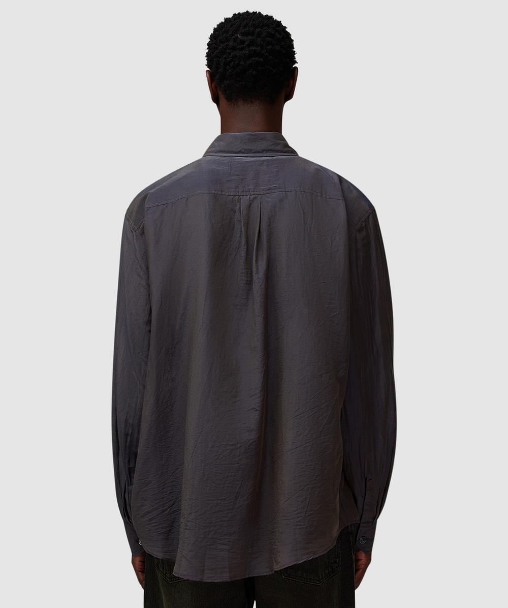 Our Legacy Beyond shirt | CHARCOAL BORDEAUX COTTON SILK