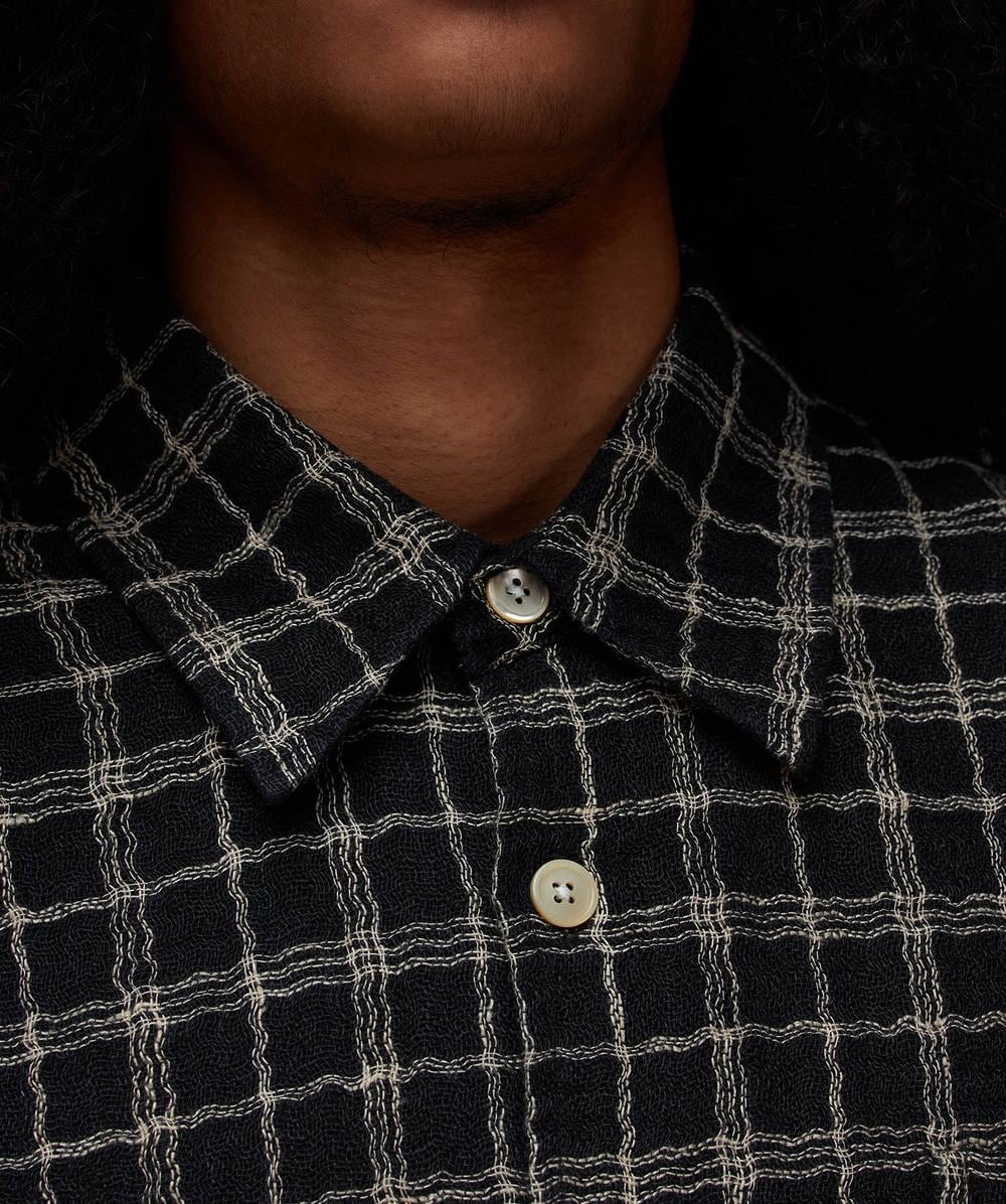 Our Legacy Above shirt | BLACK FISHNET CLOTH | SEVENSTORE Our Legacy Above shirt | BLACK FISHNET CLOTH | SEVENSTORE