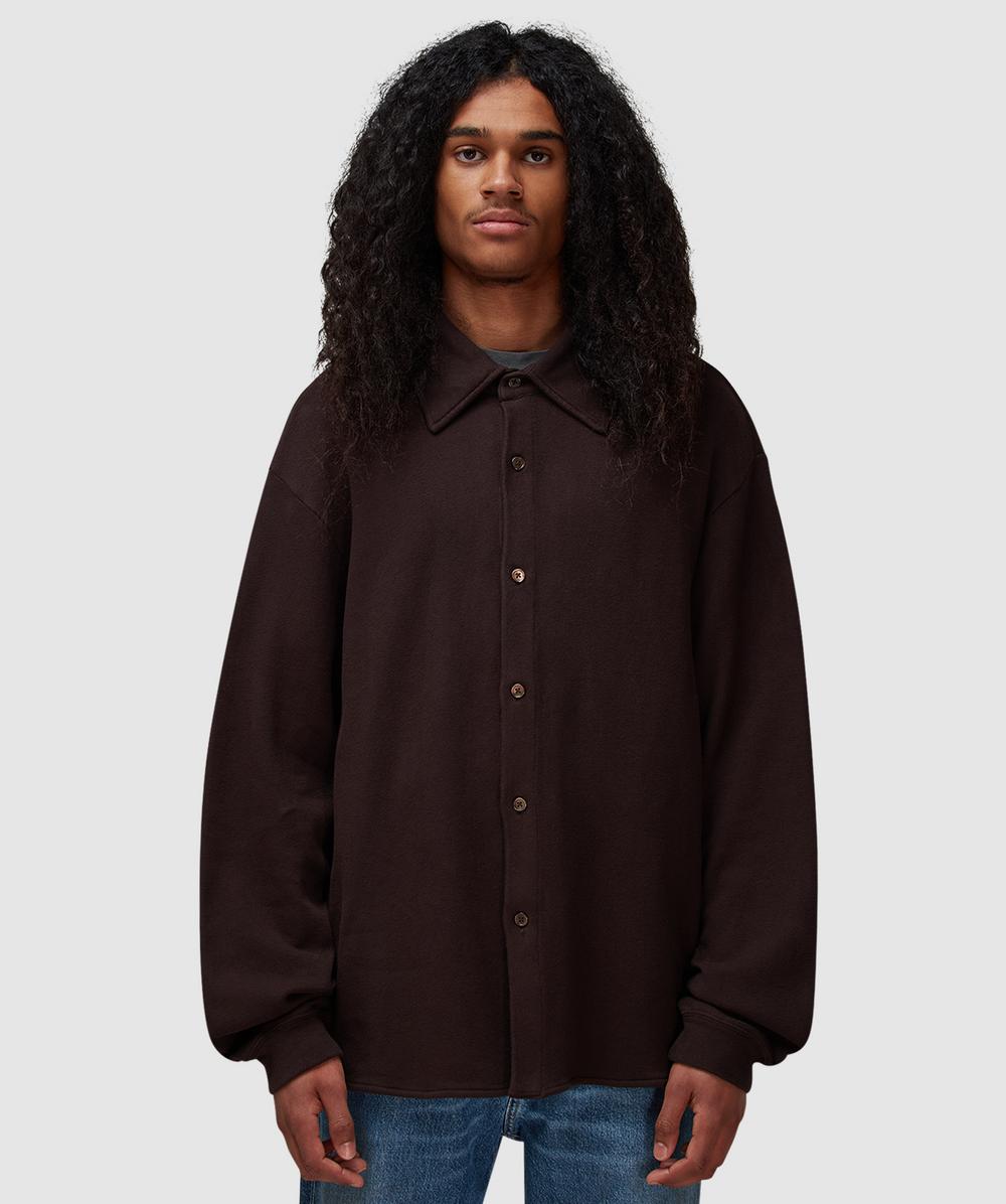 Our Legacy Recovery Shirt (Deep Brown Fuzzy Fleece - 50) - Size 50, Male
