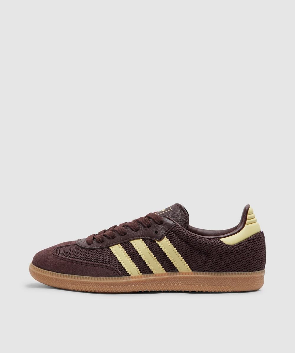 Adidas Originals Adidas Samba Og Sneaker In Shadow Brown/powder Yellow/gum 3