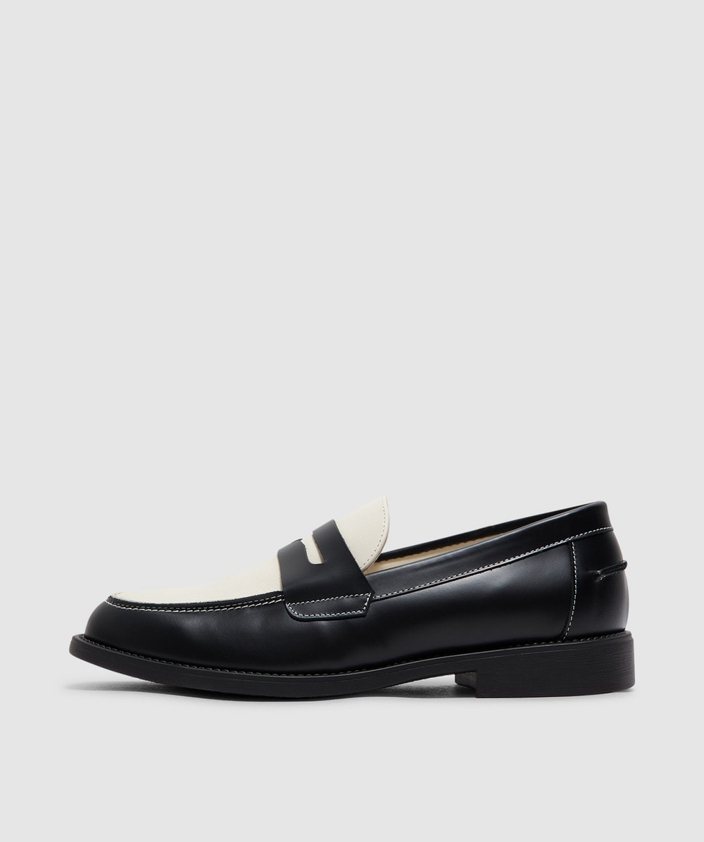 Duke + Dexter Wilde Penny Loafer (Black X White - 8) - Size 8 - Men's, Unisex