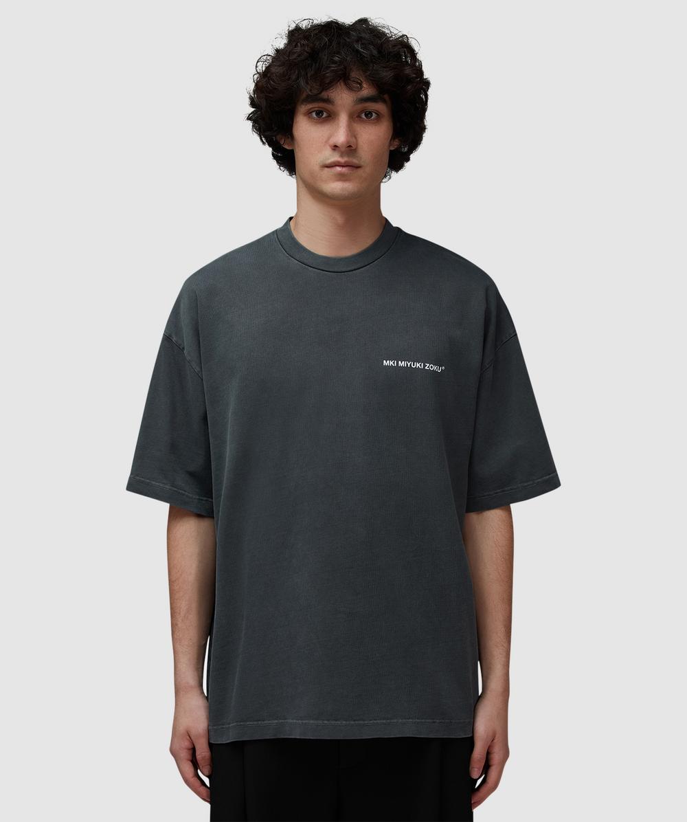 MKI MIYUKI ZOKU Uniform T-Shirt (Pigment Black - M) - Size Clothing & Accessories > Clothing > Shirts & Tops, Unisex