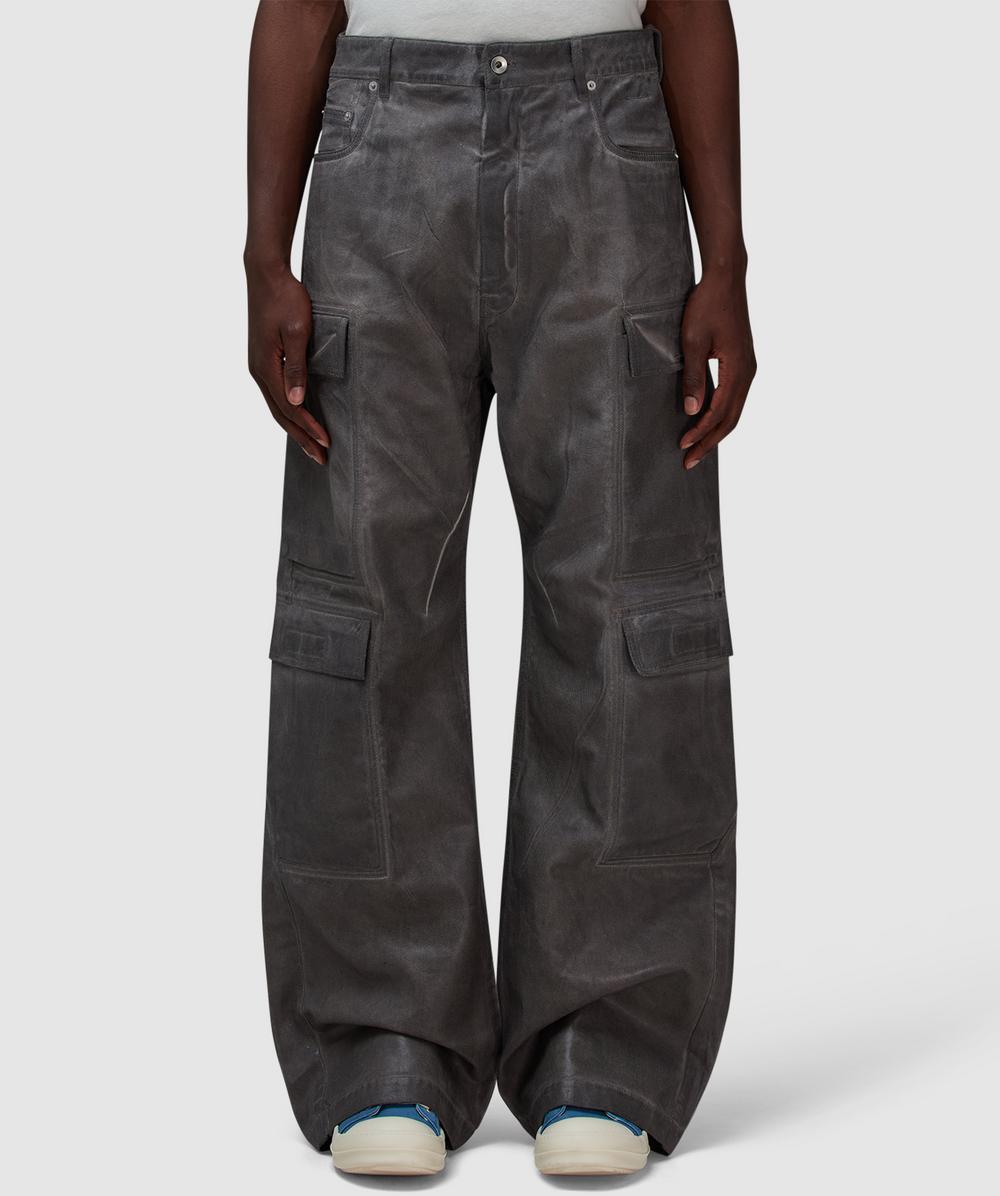 Rick Owens Double Cargo Jean In Darkdust