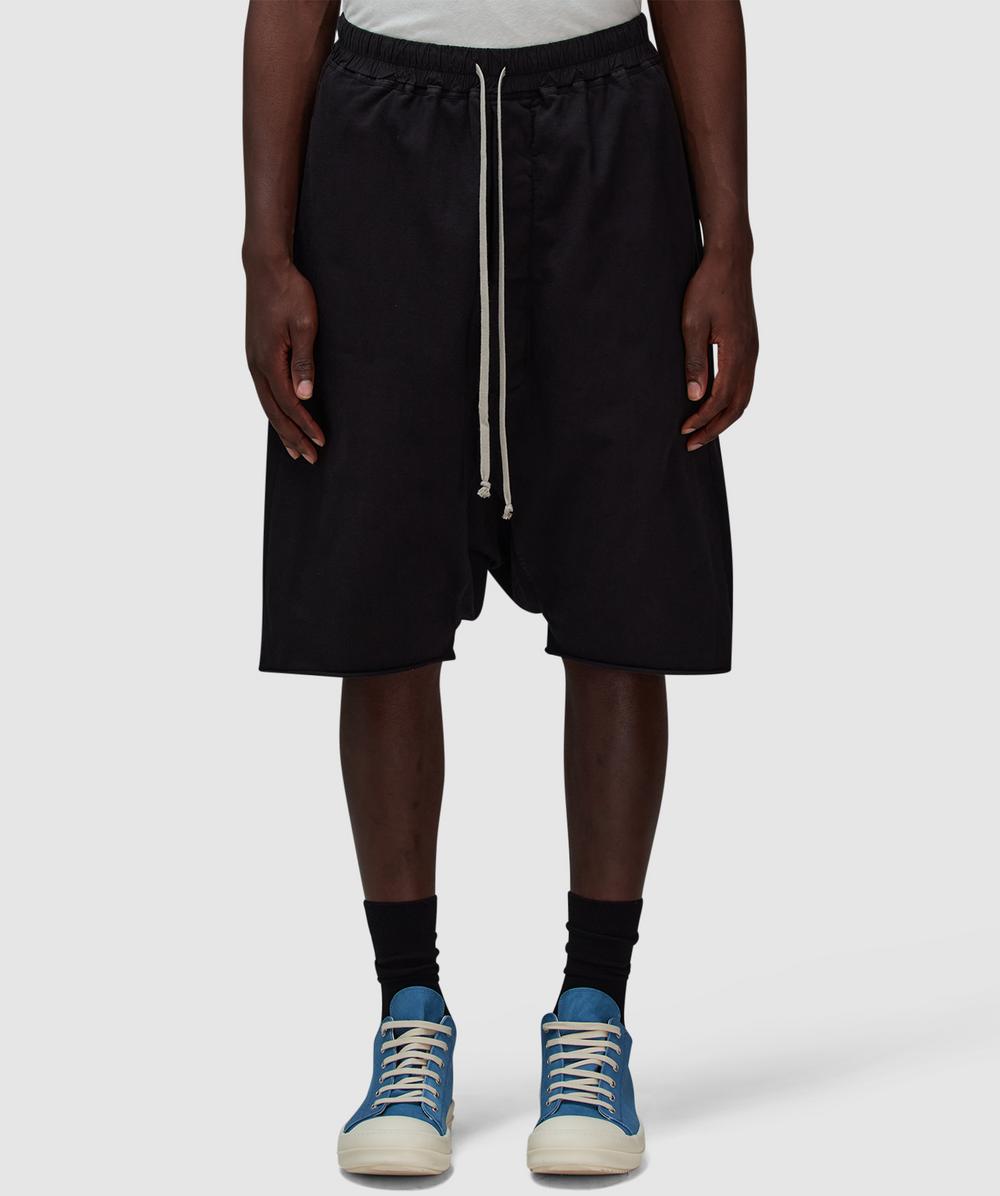 Rick Owens Drawstring Pods Sweat Short (Black - M) - Size M, Male
