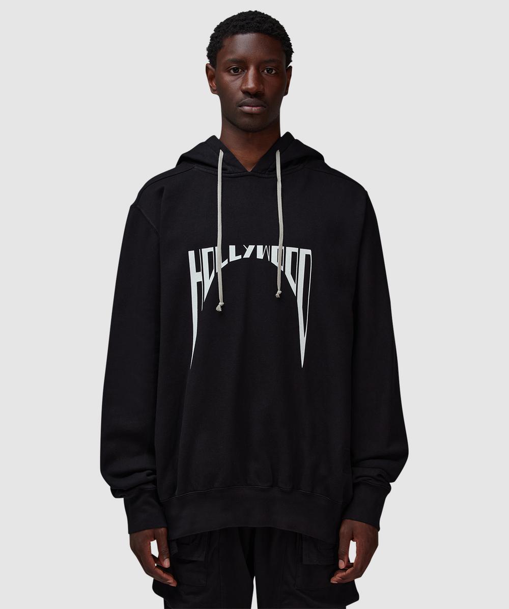 Rick Owens Oversized Hoodie (Black/Milk - M) - Size M, Male