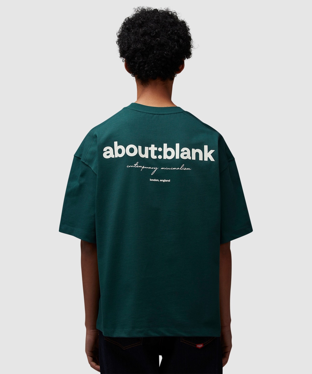 about:blank Box T-Shirt (Epsom Green/Ecru - Xl) - Size XL, Unisex