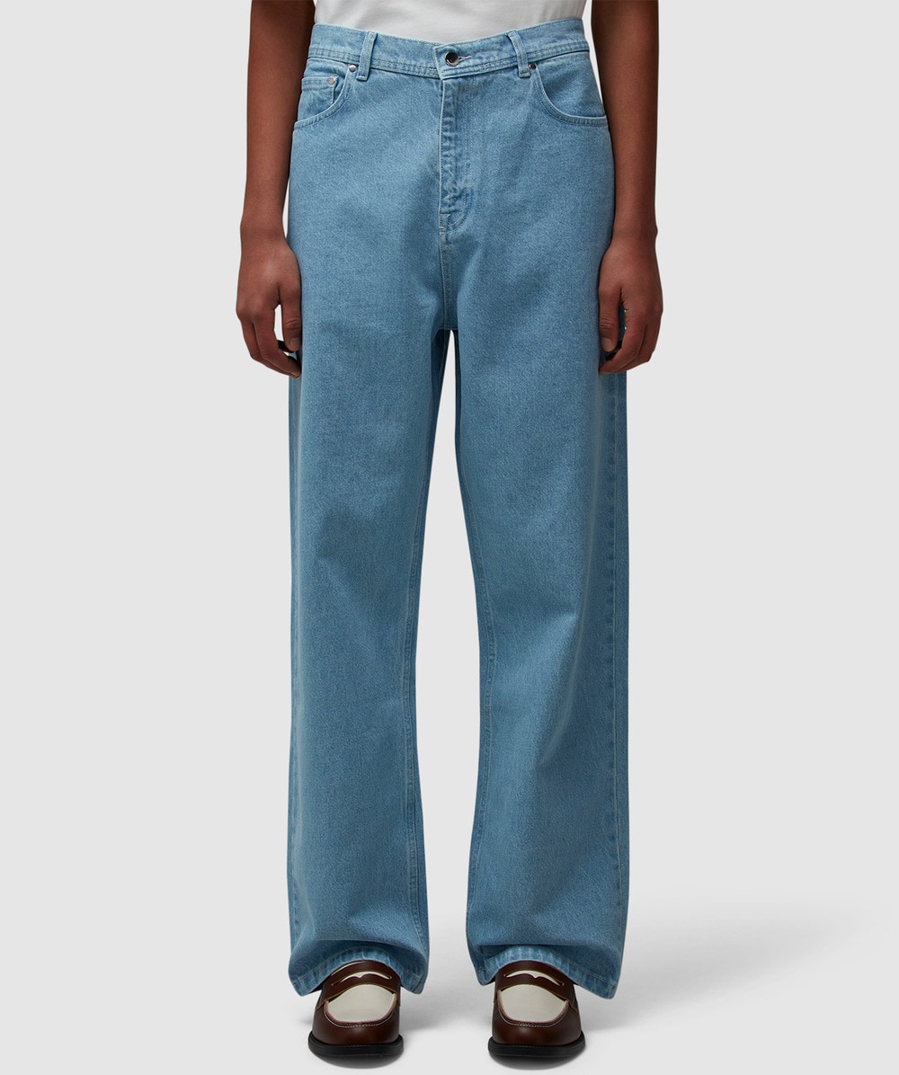 Aboutblank About:blank Relaxed Denim Jean In Light Wash Blue
