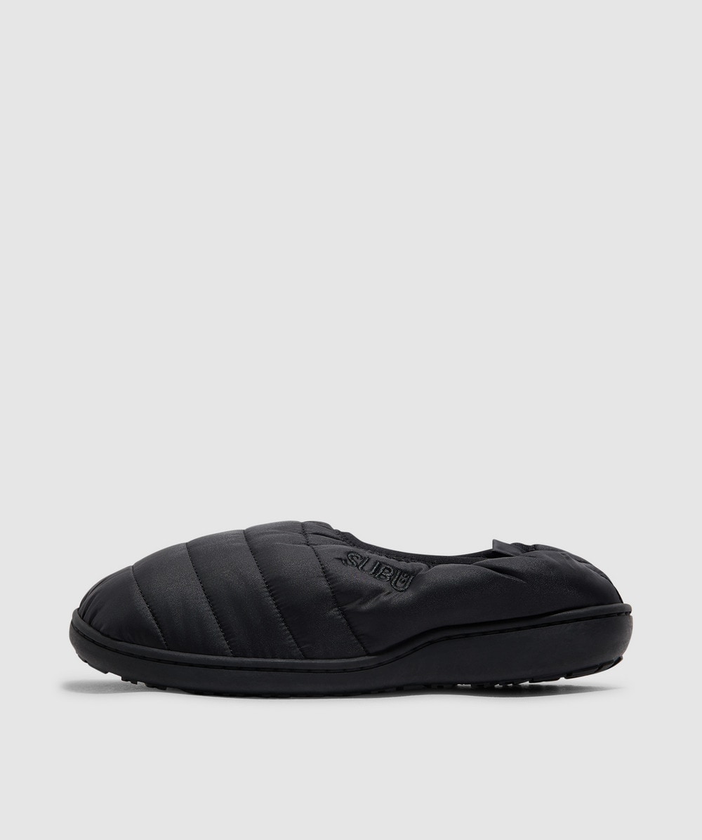 Subu Packable Slippers In Gloss Black