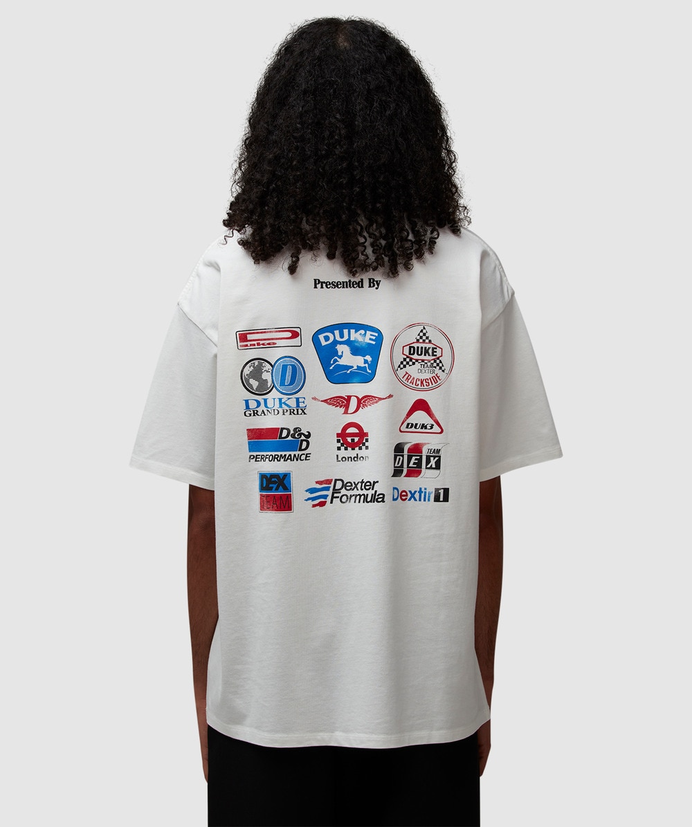 Duke & Dexter Duke + Dexter Dr2 Sponsors T-shirt In Vintage White