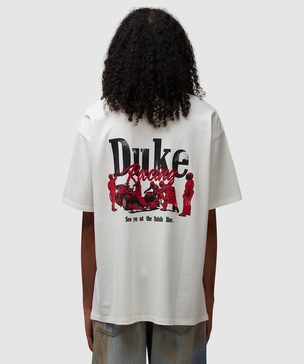 Duke & Dexter Duke + Dexter Dr2 Finish Line T-shirt In Vintage White