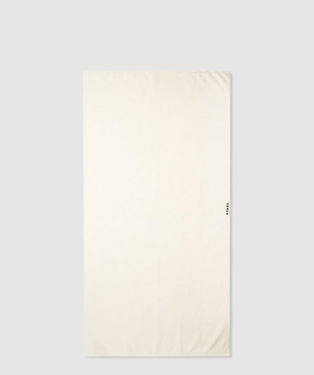 Tekla Fabrics Organic Terry Bath Towel (Ivory - One Size) - Size ONE SIZE, Unisex