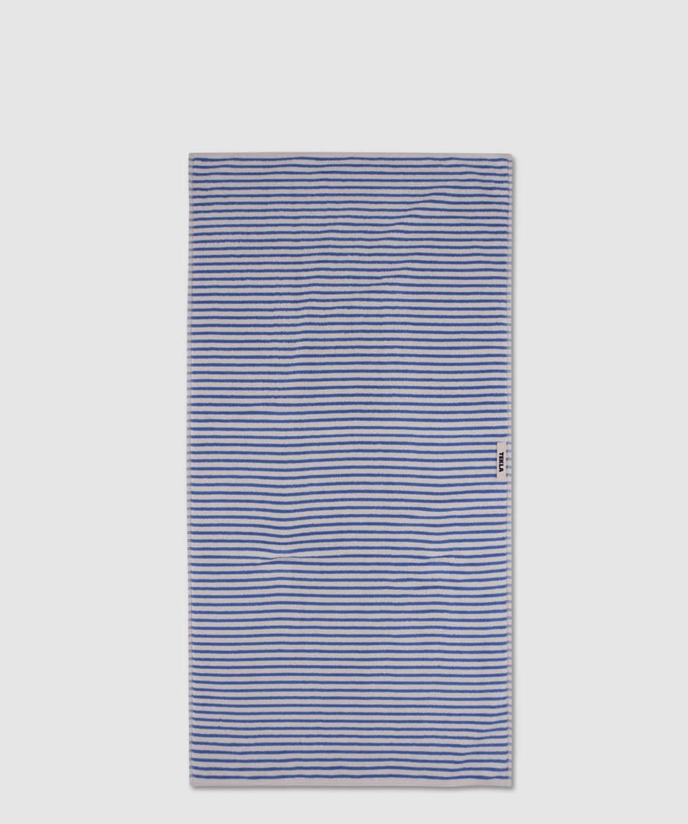 Tekla Fabrics Organic Terry Bath Towel (Coastal Stripes - One Size) - Size Clothing & Accessories > Clothing Accessories, Unisex