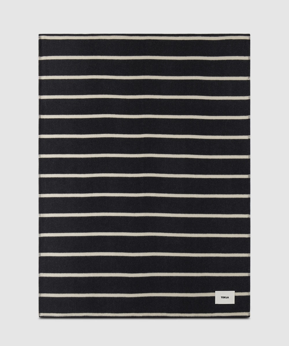 Tekla Fabrics Lambswool Blanket (Starling Stripes - One Size) - Size ONE SIZE, Unisex