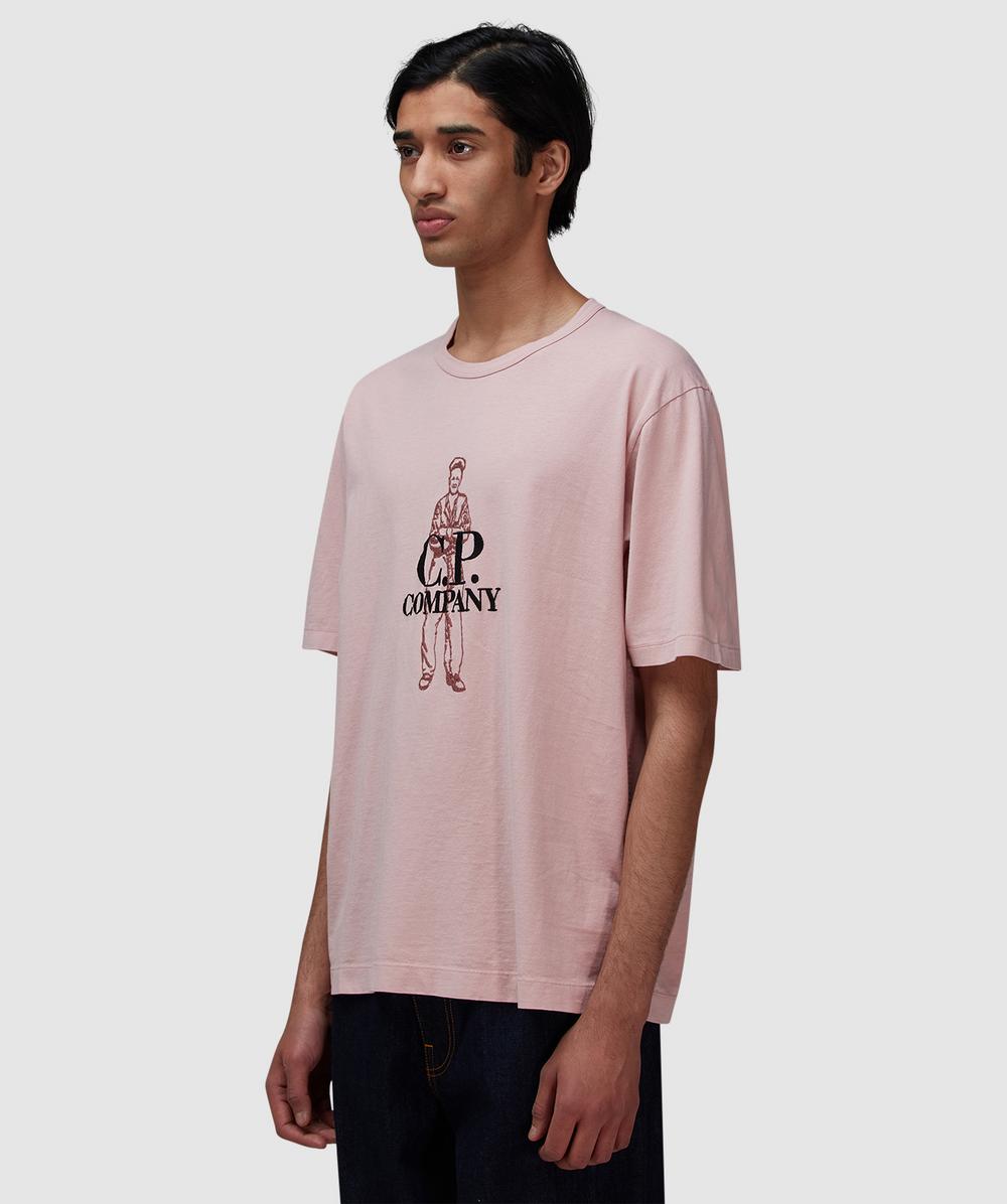 【C.P. Company】Tシャツジャージグラフィックロゴ C.P. Company グラフィック Tシャツ | ブルー | FARFETCH JP