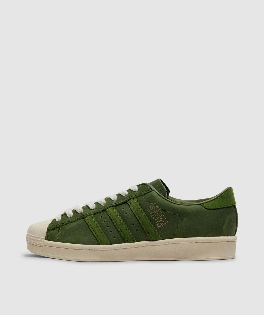 Adidas Originals Adidas Superstar Vintage Trainer In Crew Green/craft Green/cream White