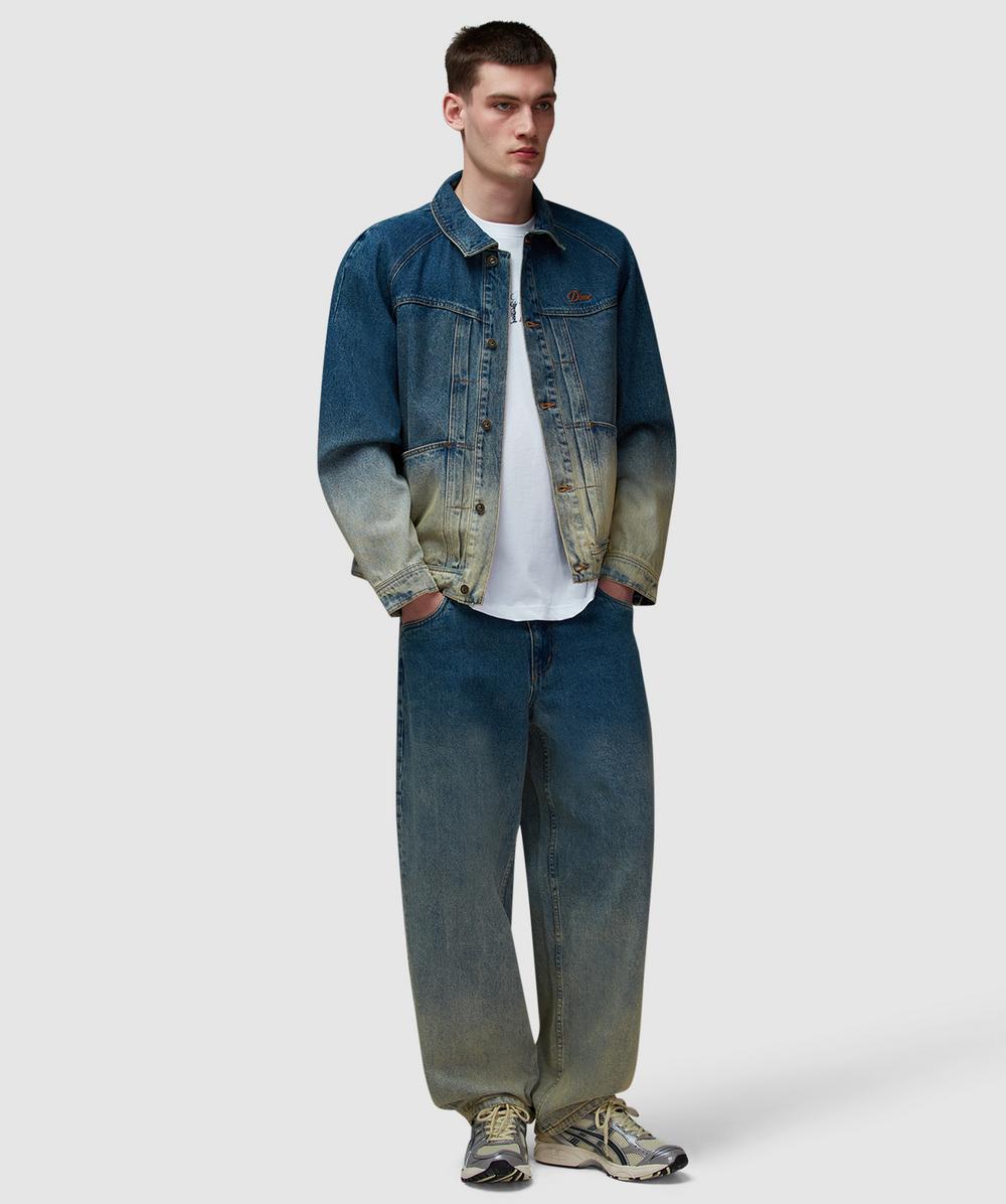 Dime Denim jacket | DIPPED SANDBLASTED INDIGO | SEVENSTORE
