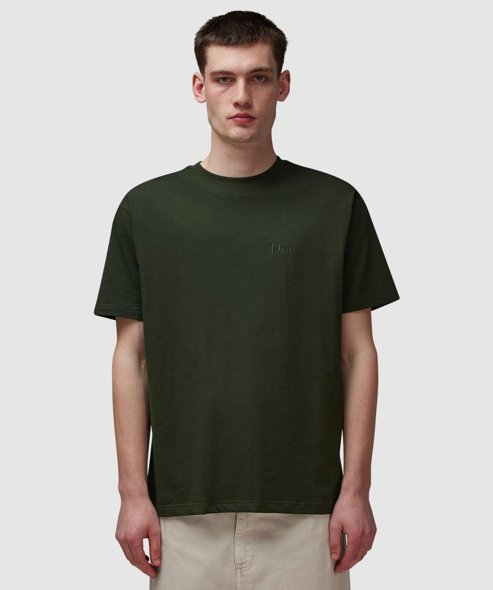 Dime Classic Small Logo T-shirt In Forest Green