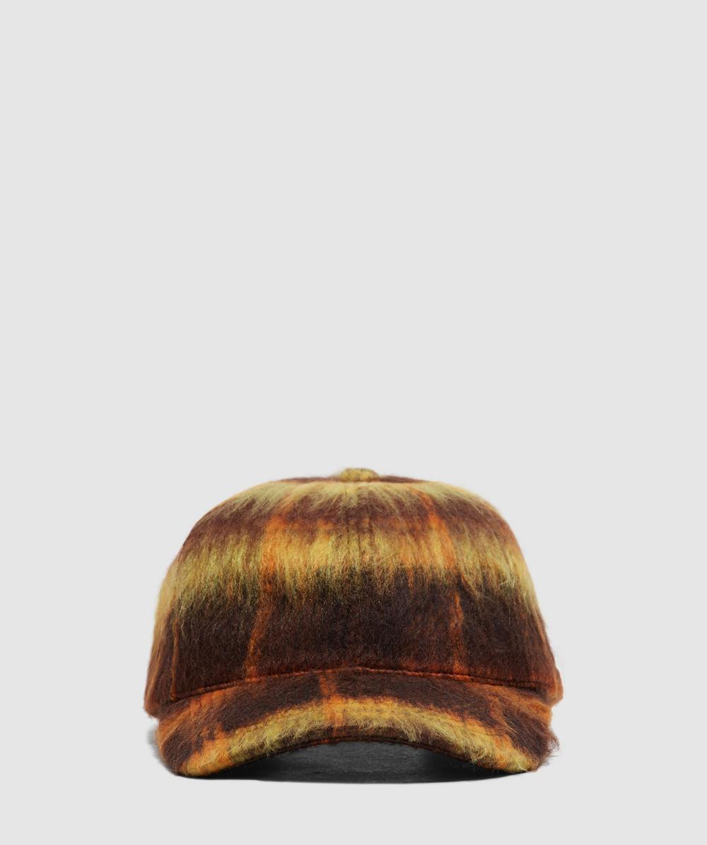 Shop Dime Shaggy Low Pro Cap In Yellow Plaid