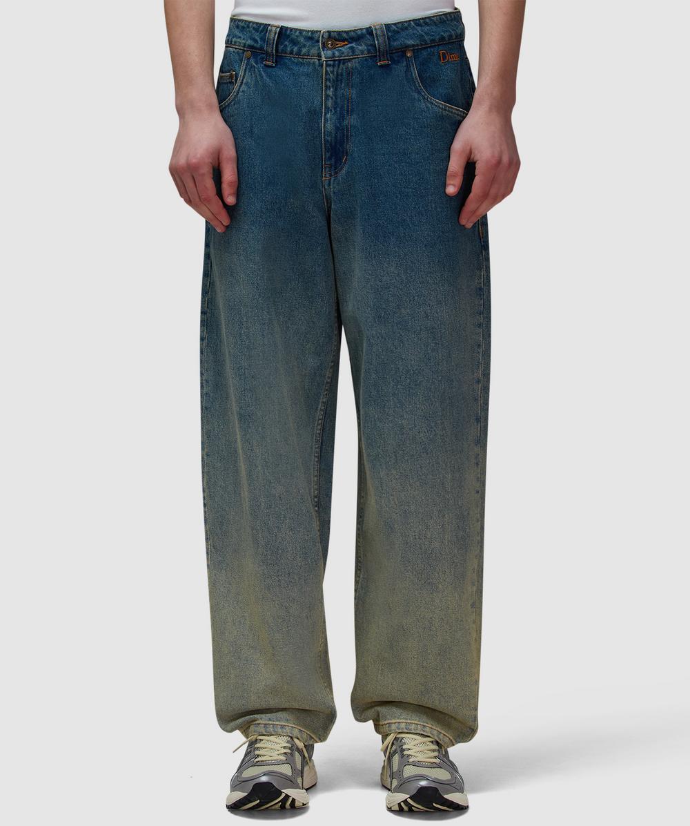 Dime Classic Baggy Denim Pant (Dipped Sandblasted Indigo - 36) - Size 36, Male